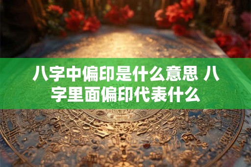 八字中偏印是什么意思 八字里面偏印代表什么