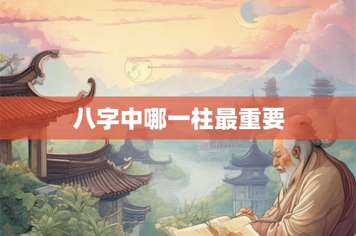 八字中哪一柱最重要