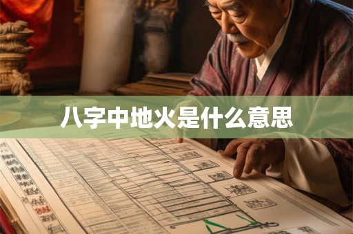 八字中地火是什么意思