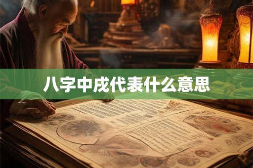 八字中戌代表什么意思