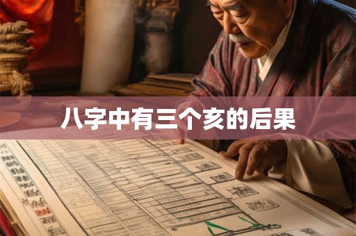 八字中有三个亥的后果