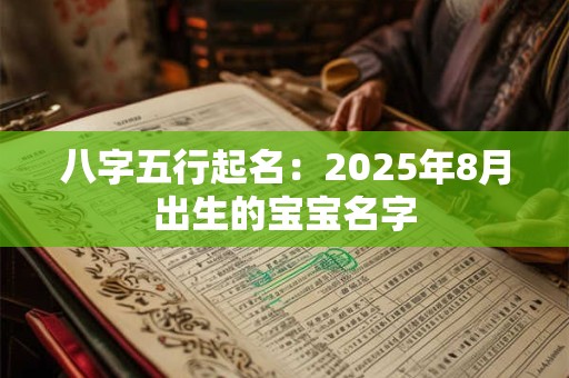 八字五行起名：2025年8月出生的宝宝名字