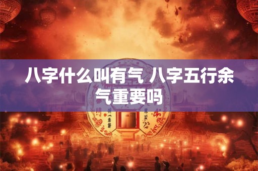 八字什么叫有气 八字五行余气重要吗