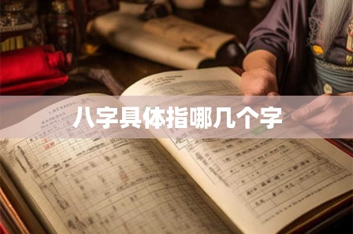 八字具体指哪几个字