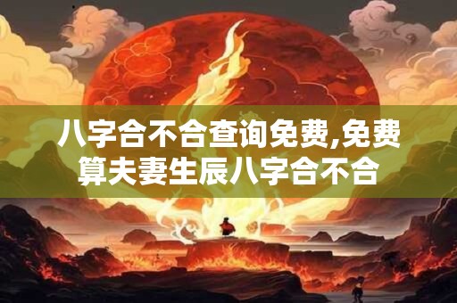 八字合不合查询免费,免费算夫妻生辰八字合不合