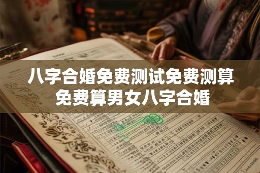 八字合婚免费测试免费测算 免费算男女八字合婚