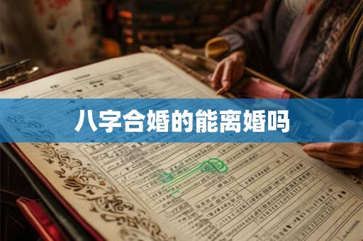八字合婚的能离婚吗