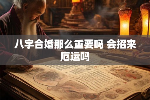 八字合婚那么重要吗 会招来厄运吗