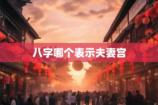 八字哪个表示夫妻宫