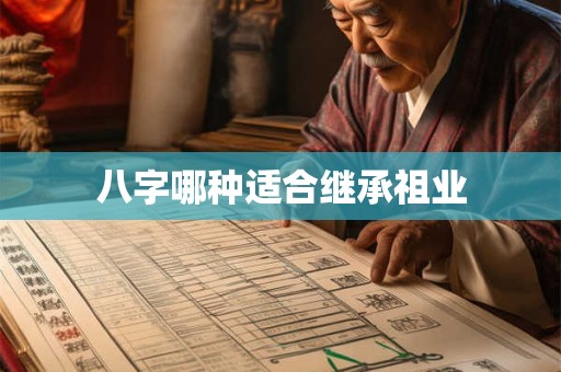 八字哪种适合继承祖业
