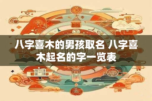 八字喜木的男孩取名 八字喜木起名的字一览表