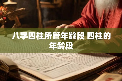 八字四柱所管年龄段 四柱的年龄段