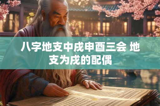 八字地支中戌申酉三会 地支为戌的配偶