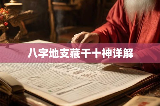 八字地支藏干十神详解