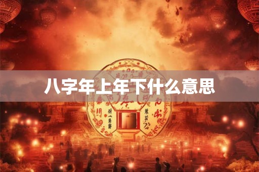 八字年上年下什么意思