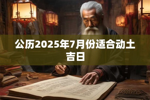 公历2025年7月份适合动土吉日