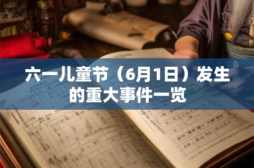 六一儿童节（6月1日）发生的重大事件一览