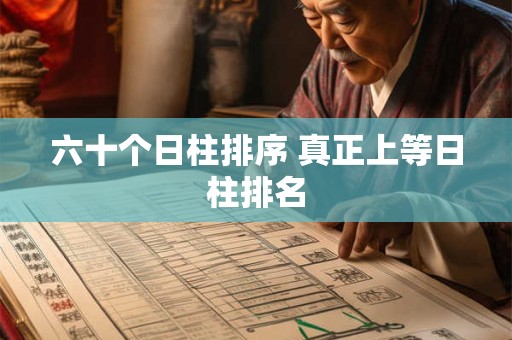 六十个日柱排序 真正上等日柱排名