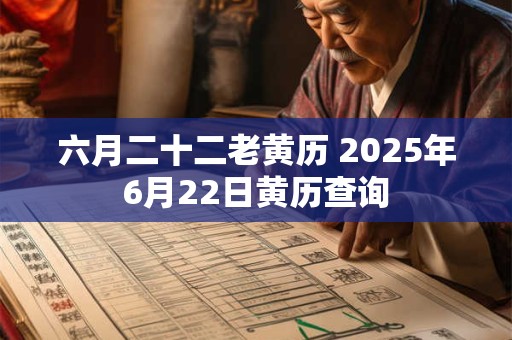六月二十二老黄历 2025年6月22日黄历查询