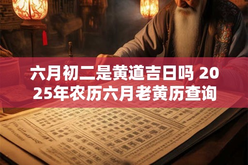 六月初二是黄道吉日吗 2025年农历六月老黄历查询