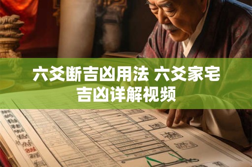 六爻断吉凶用法 六爻家宅吉凶详解视频