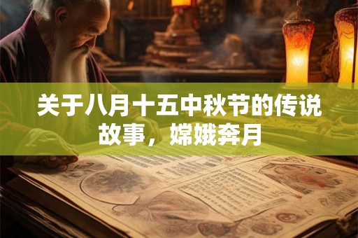 关于八月十五中秋节的传说故事，嫦娥奔月