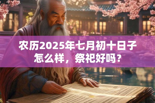 农历2025年七月初十日子怎么样，祭祀好吗？