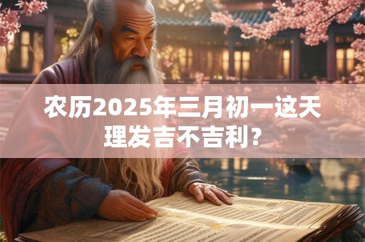 农历2025年三月初一这天理发吉不吉利？