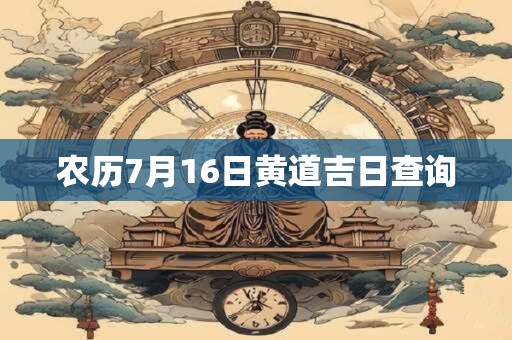 农历7月16日黄道吉日查询