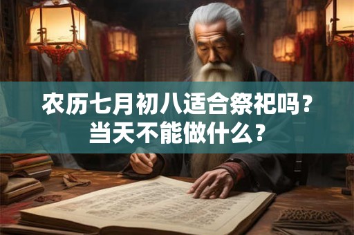 农历七月初八适合祭祀吗？当天不能做什么？