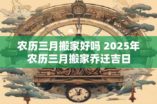 农历三月搬家好吗 2025年农历三月搬家乔迁吉日