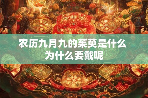 农历九月九的茱萸是什么 为什么要戴呢