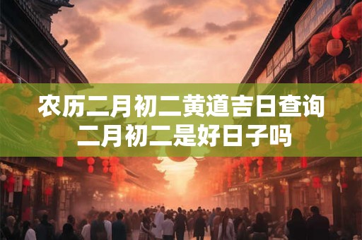 农历二月初二黄道吉日查询 二月初二是好日子吗