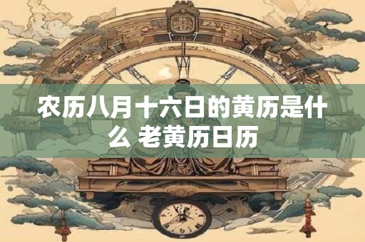 农历八月十六日的黄历是什么 老黄历日历