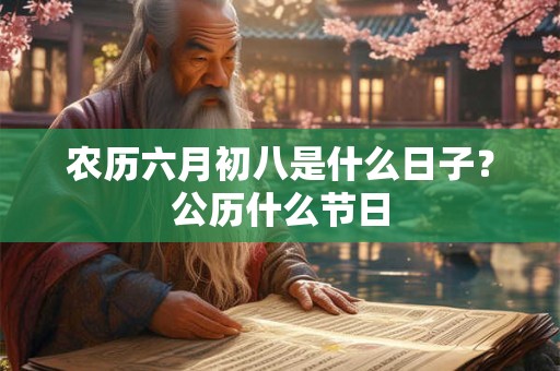 农历六月初八是什么日子？公历什么节日