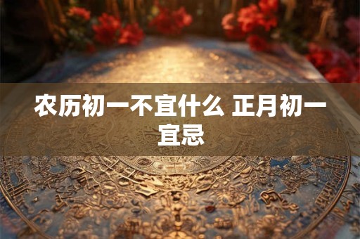 农历初一不宜什么 正月初一宜忌
