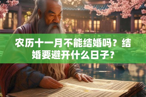 农历十一月不能做什么？农历十一月禁忌有哪些？