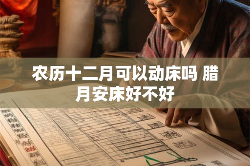 农历十二月可以动床吗 腊月安床好不好