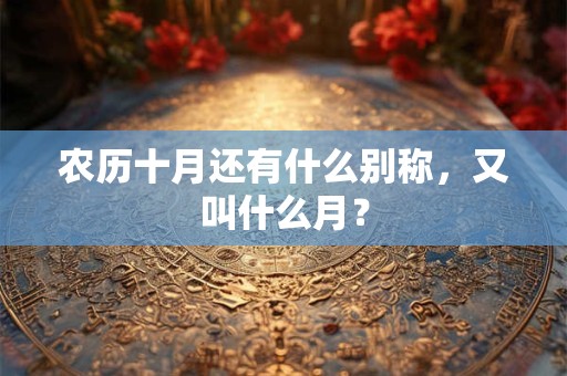 农历十月还有什么别称，又叫什么月？