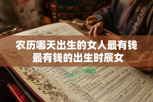 农历哪天出生的女人最有钱 最有钱的出生时辰女