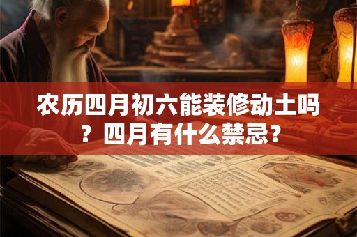 农历四月初六能装修动土吗？四月有什么禁忌？