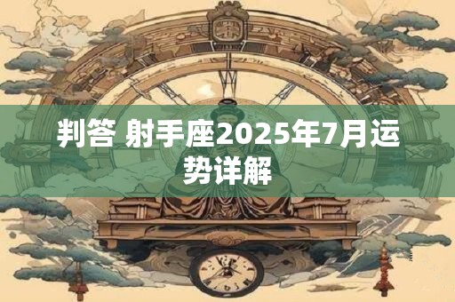 详细阅读:判答 射手座2025年7月运势详解 判答 射手座2025年7月运势详解
