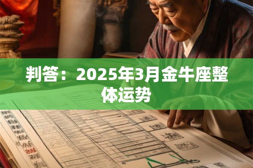 判答：2025年3月金牛座整体运势