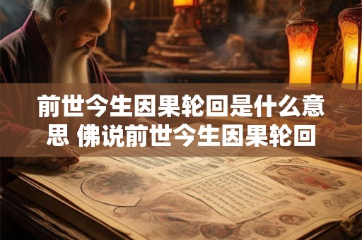 前世今生因果轮回是什么意思 佛说前世今生因果轮回