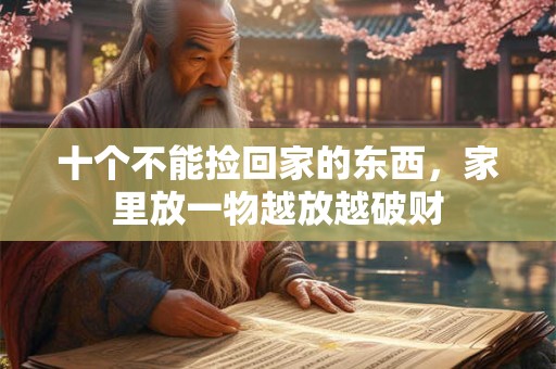 十个不能捡回家的东西，家里放一物越放越破财