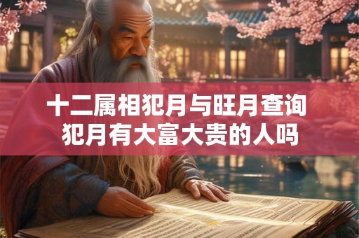 十二属相犯月与旺月查询 犯月有大富大贵的人吗
