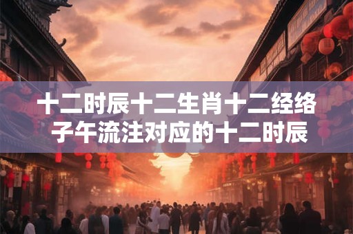 十二时辰十二生肖十二经络 子午流注对应的十二时辰养生法
