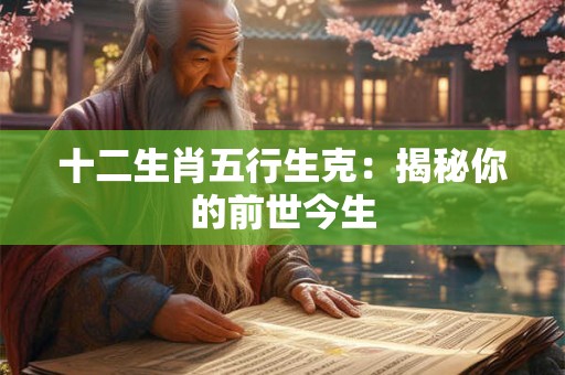 十二生肖五行生克：揭秘你的前世今生