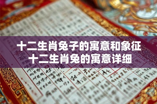 十二生肖兔子的寓意和象征 十二生肖兔的寓意详细