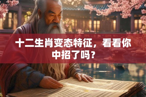 十二生肖变态特征，看看你中招了吗？